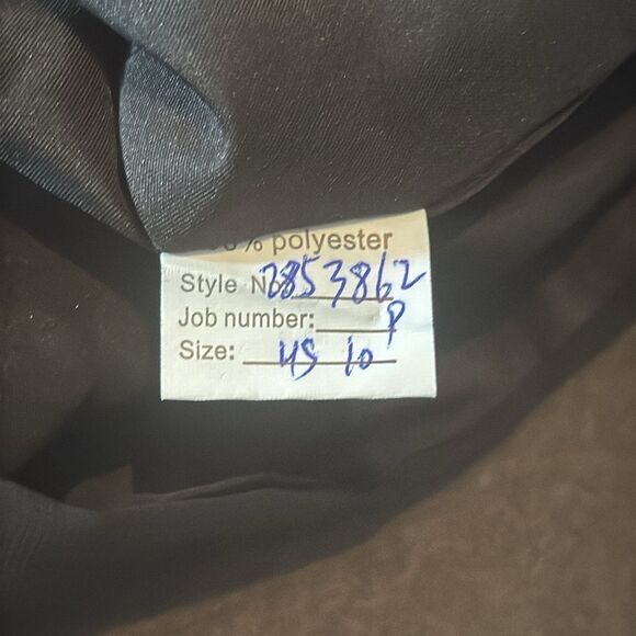 Women’s Black Chiffon 3 Piece Pants Suit Long Lapel Detail Jacket Size 10 NWOT - Picture 11 of 14